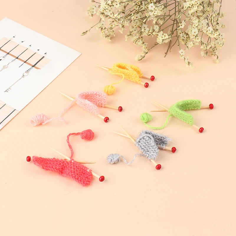 Mini su&eacute;ter de punto Multicolor hecho a mano, accesorios para casa de mu&ntilde;ecas, juguete para ni&ntilde;os-3