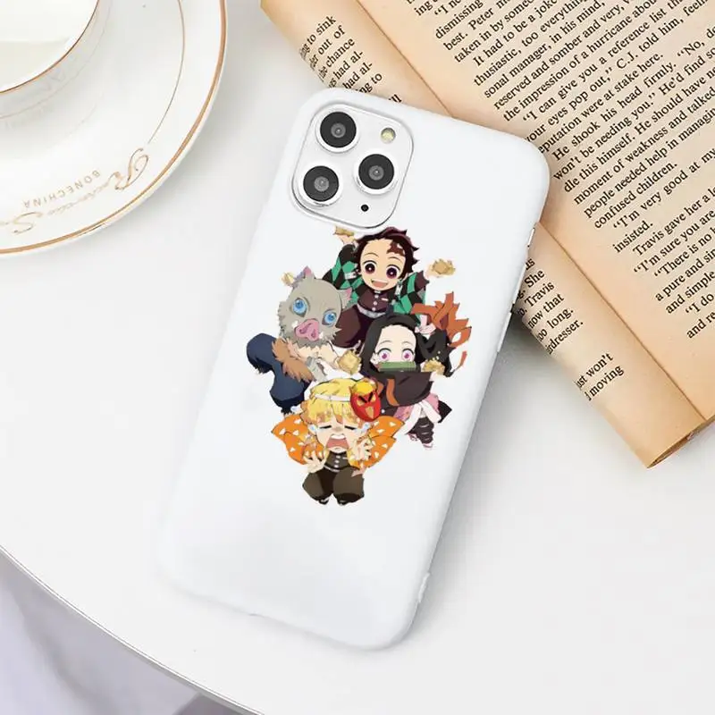 

Demon Slayer Kimetsu No Yaiba Phone Case Candy Color for iPhone 6 6S 7 8 11 12 XS X SE 2020 XR mini pro Plus MAX funda