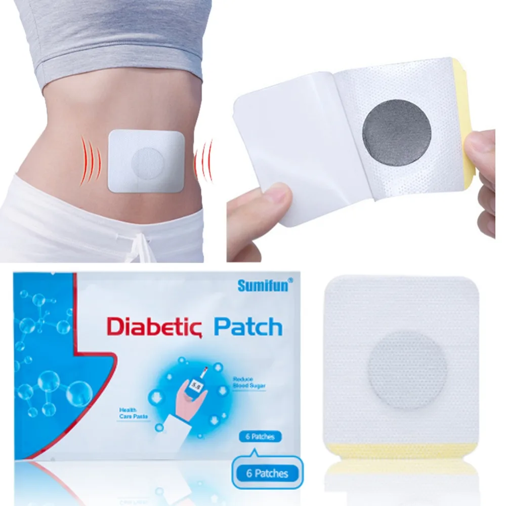 

6pcs/Bag Diabetes Patch Stabilizes Blood Sugar level balance Blood Glucose Patch Natural Herbs Diabetes Patches