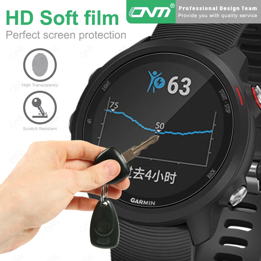 Защитный чехол + Защитная пленка для Garmin Forerunner 45 45S 245 245M 55 158 Swim 2 Vivoactive 3 Music Cover с