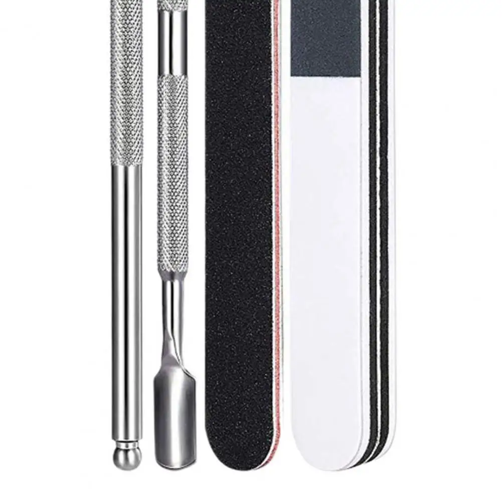 

50% Hot Sale 1Set Manicure Polisher Kit Safe Washable Stainless Steel Nail Removal Tool Set for Women