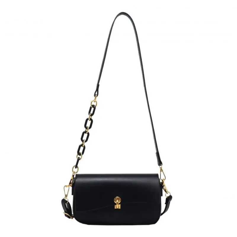 

Design Solid Color Shoulder Bags for Women 2021 Chain Strap Summer Female Crossbody Bag Quality Pu Leather Luxury Brand Handbags