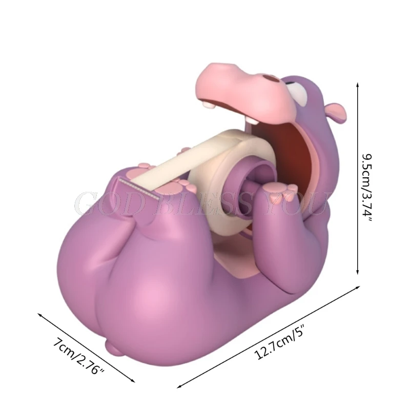 

Creative Hippo Tape Dispenser Desktop Adhesive Cutter Stand Holder Office School Drop Shipping