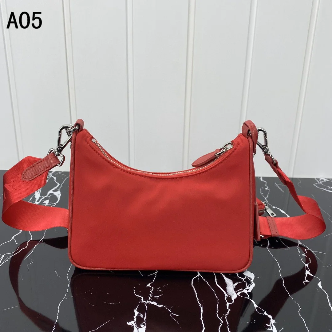 

Nylon Women Shoulder Brand Luxury Triangle Logo Bag Ladies Fashion Designer Messenger Bag Handbag High Quality