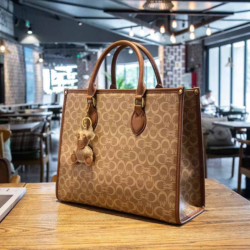 

Luxury New Printed Color Matching Phopping Bag Women's Bag Fashion Tote Handbags Large Capacity One-Shoulder Handbags