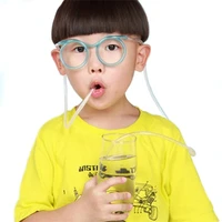 funny soft glasses straw flexible drinking tube birthday christmas party accessories plastic drinking straws kids gift for xmas