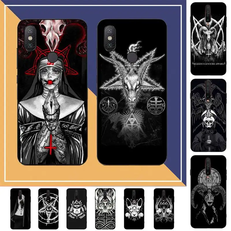 

Pentagram 666 Demonic Satanic Phone Case for Redmi Note 8 7 9 4 6 pro max T X 5A 3 10 lite pro