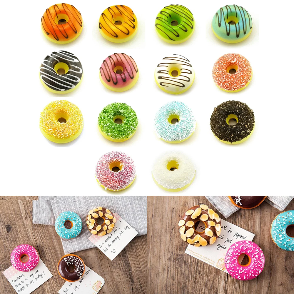 2 шт./лот Милый Пончик Магнитные Сувениры на холодильник имитация еды магнит для
