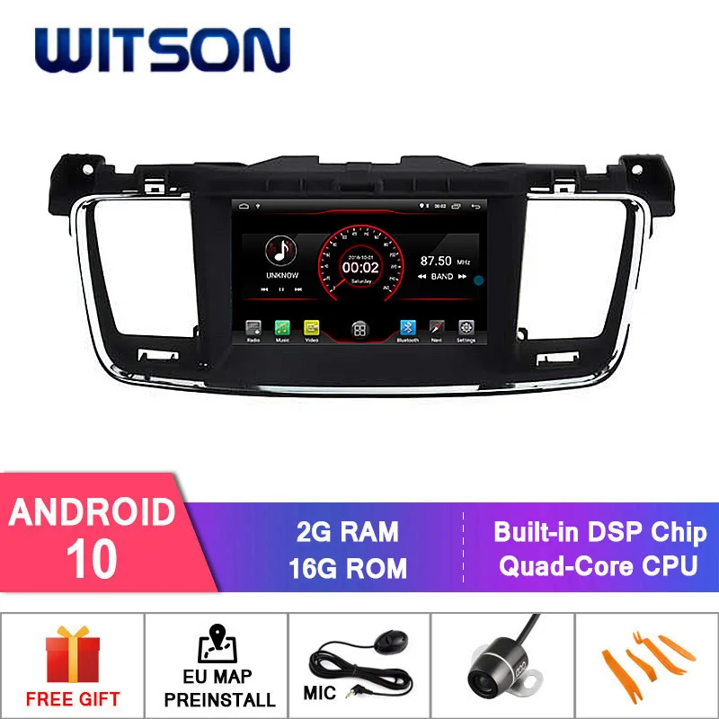 WITSON Android 10 0 автомобильный DVD GPS для PEUGEOT 508 Радио навигатор dvd плеер 4 Гб RAM + 64 FLASH 8 Octa