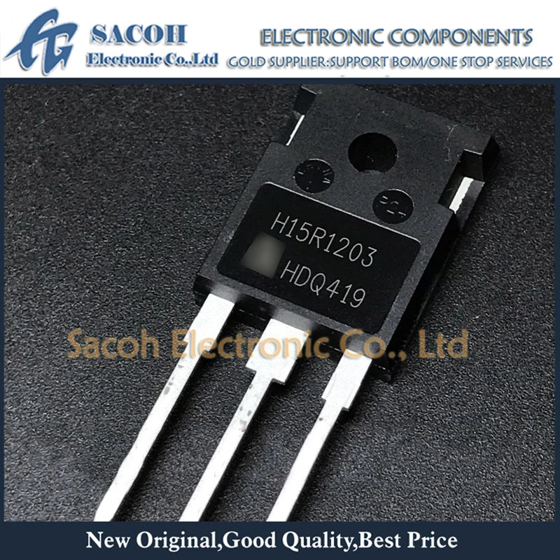 10Pcs IHW15N120R2 H15R120 H15R1202 or IHW15N120R3 H15R1203 TO-247 15A 1200V Power IGBT Transistor