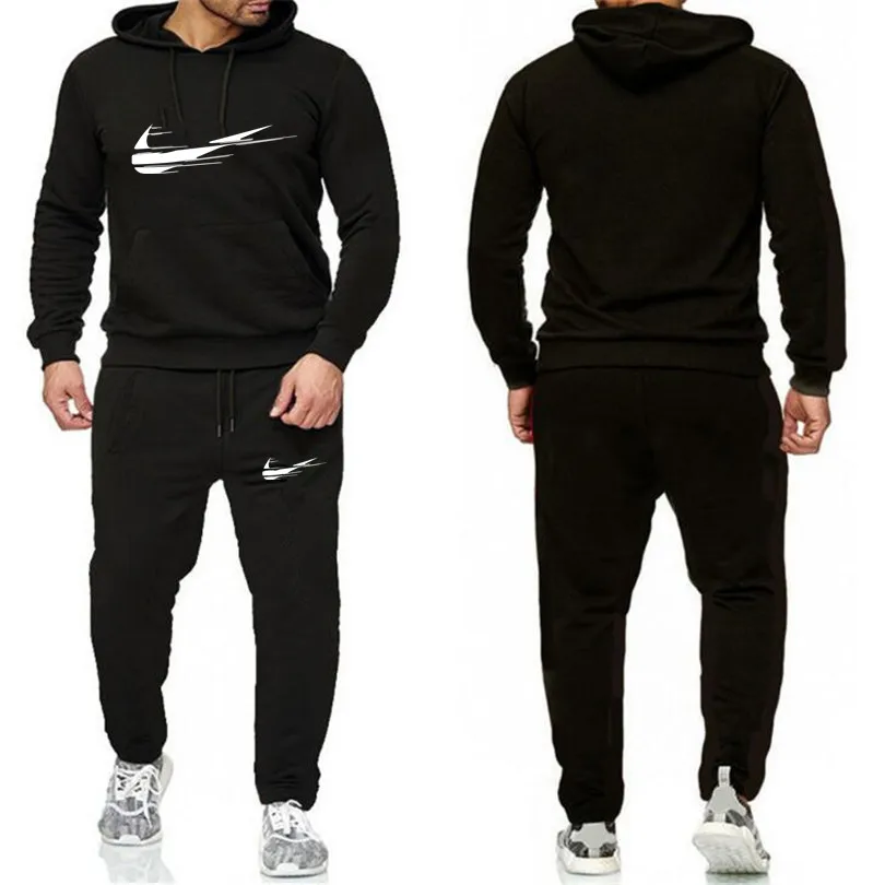 Новый брендовый спортивный костюм 2019 модные толстовки для мужчин спортивная