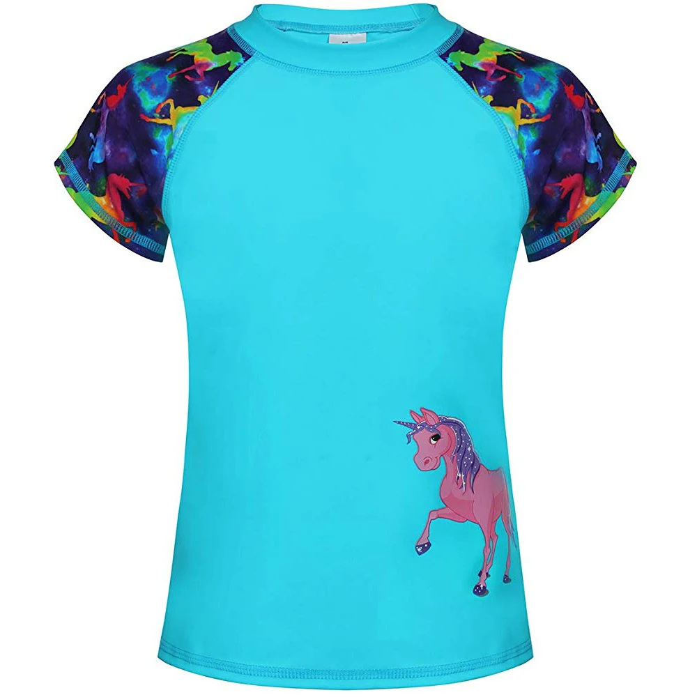 Купальный костюм для девочек подростков с единорогом комплект из 2 предметов: