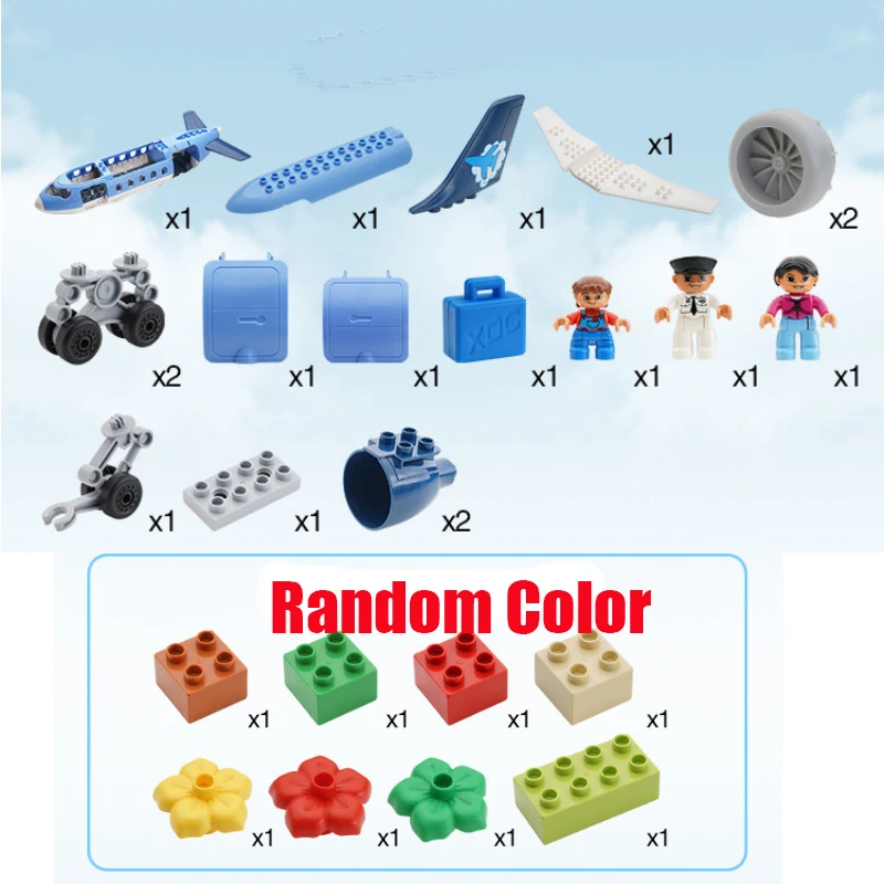 

Air Passenger Plane Toy Large Particle Building Blocks Kids Toys For Children Bricks Compatible With Sermoido Boys
