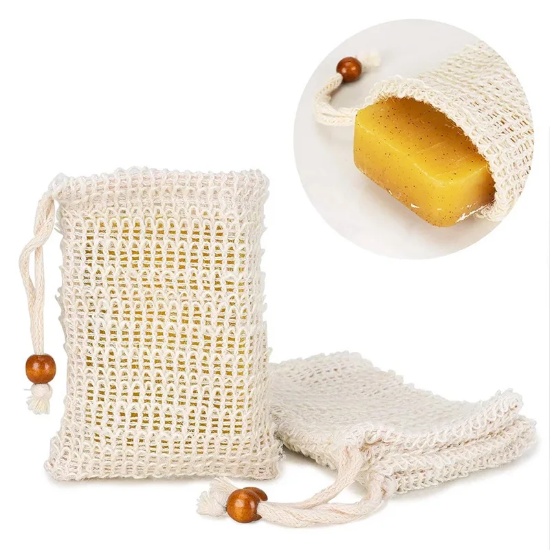 

Natural Exfoliating Mesh Soap Savers Bag Scrubbers Pouch Holder For Shower Bath Foaming And Drying 6*3.5inch DH9556