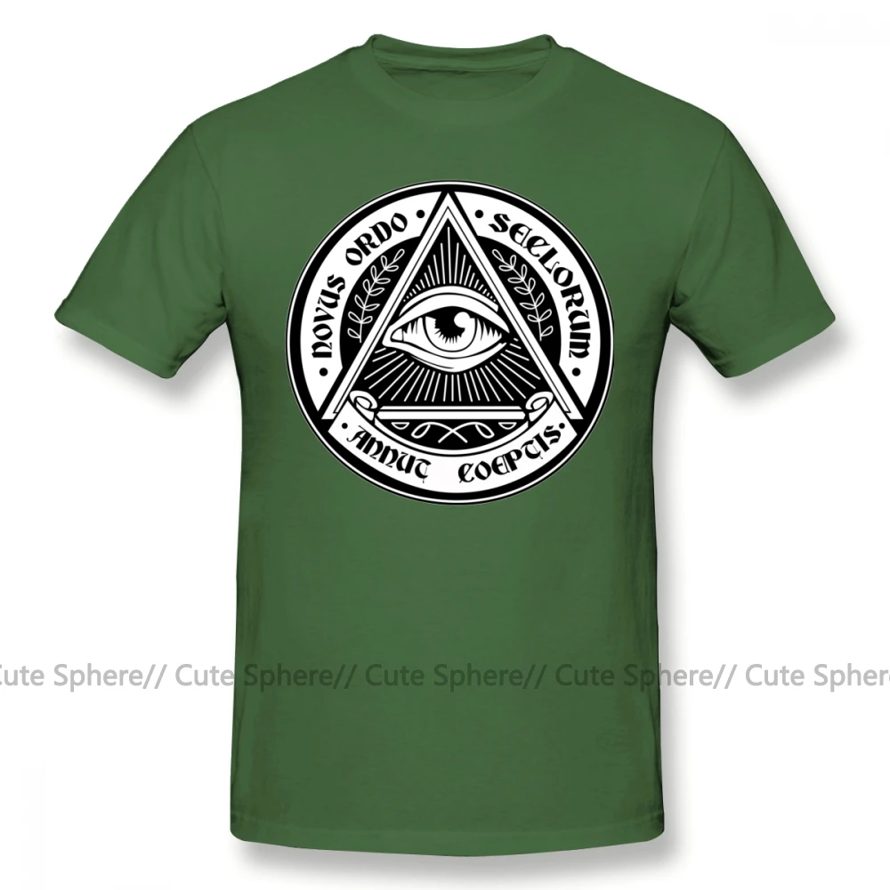 Illuminati футболка пляжная Милая футболка 6xl Мужская хлопковая футболка с короткими рукавами и принтом - Цвет: Army Green