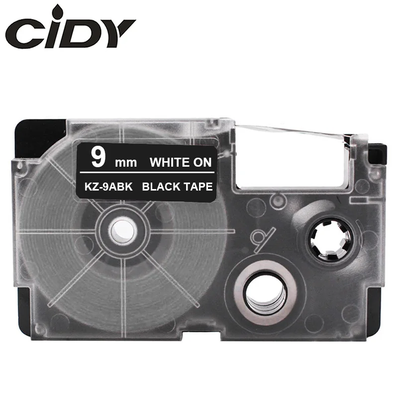 CIDY 1 шт. совместимый черный на белом 9 мм лента для маркировки Casio XR-9WE XR9WE XR 9WE для EZ лента для принтера Кассетный картидж - Цвет: 9mm white on black