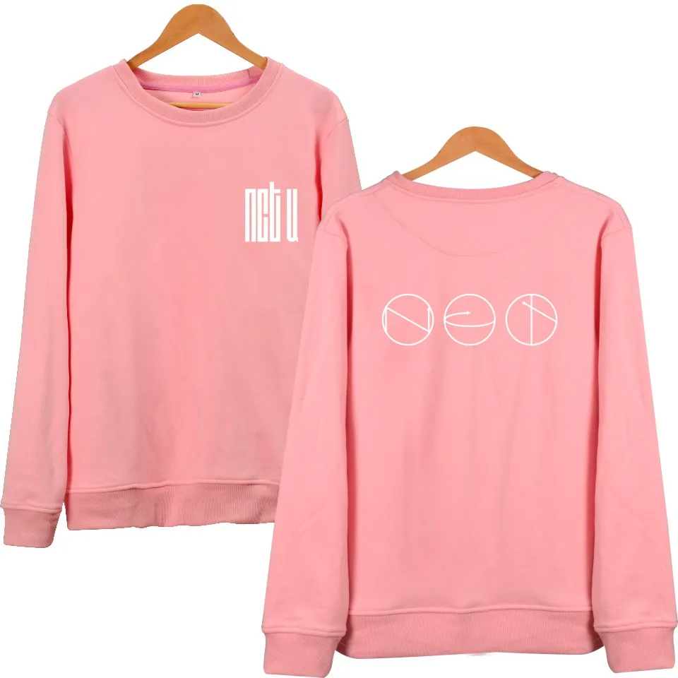 KPOP NCT U Hoodies Women Album Member Name Print Hip Hop Pink Sweatshirt Pullover Cotton Hoodie Sudaderas Black Plus Size | Женская