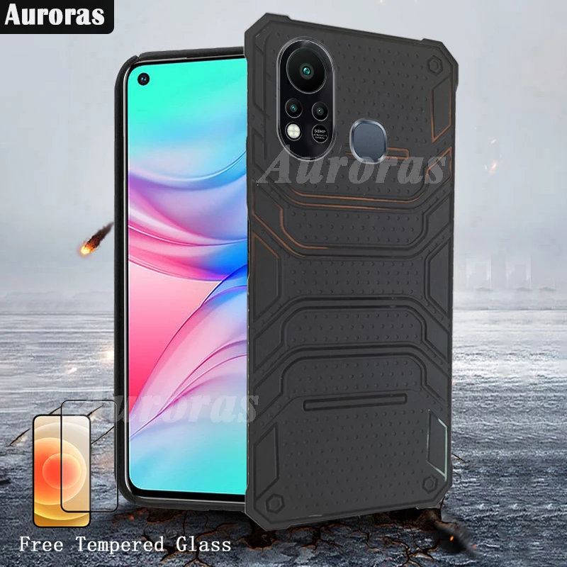 auroras for infinix hot 11s case armor cover brushed texture soft tpu silicone cover for infinix hot 11s free tempered glass free global shipping
