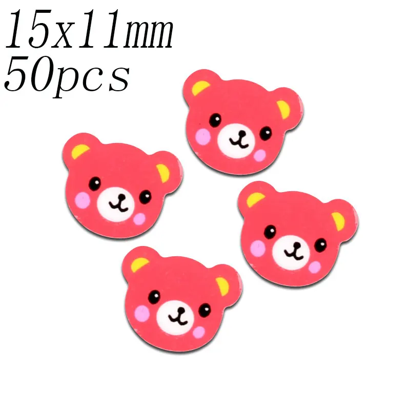 50 шт. Смешанные акриловые значки с героями мультфильмов Kawaii Flatback украшения животных ремесла значок украшения для скрапбукинга Diy аксессуары - Цвет: 15x11mm