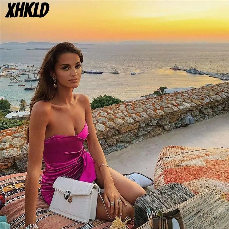 Xhcld сексуальное бархатное платье 2 цвета женское Бандажное вечерние Клубные мини