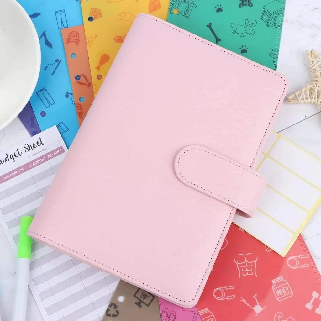 

28 Pieces PU Leather Budget Planner Organizer Cash Envelope System for Budgeting Envelopes 12 Patterns Budget Money Envelopes