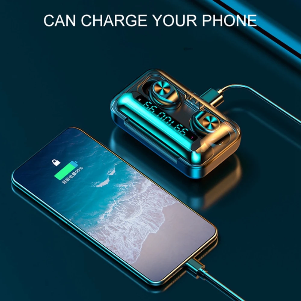 F10 наушники вкладыши TWS с Беспроводной Bluetooth 5 0 гарнитура спортивные IP68