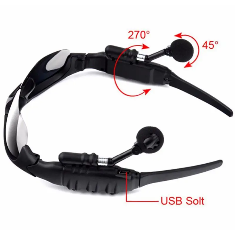 Sunglasses Riding Bluetooth Earphone Smart Glasses Outdoor Sport Wireless Bike Sun Headphone with Mic For iPhone Samsung | Электроника