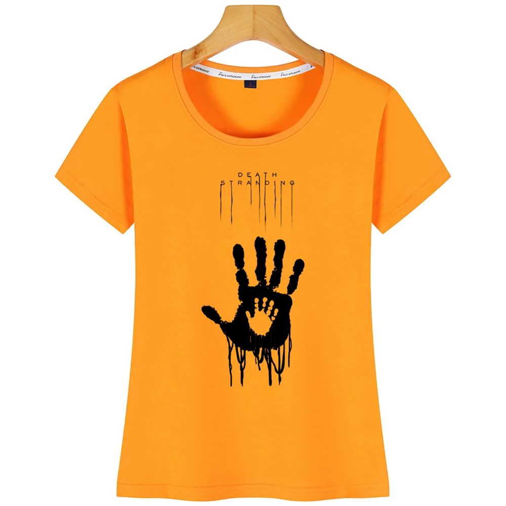 Топы, футболка, женская футболка с надписью "Death Stranding Hand", свободная посадка, Базовая футболка с принтом в стиле Харадзюку