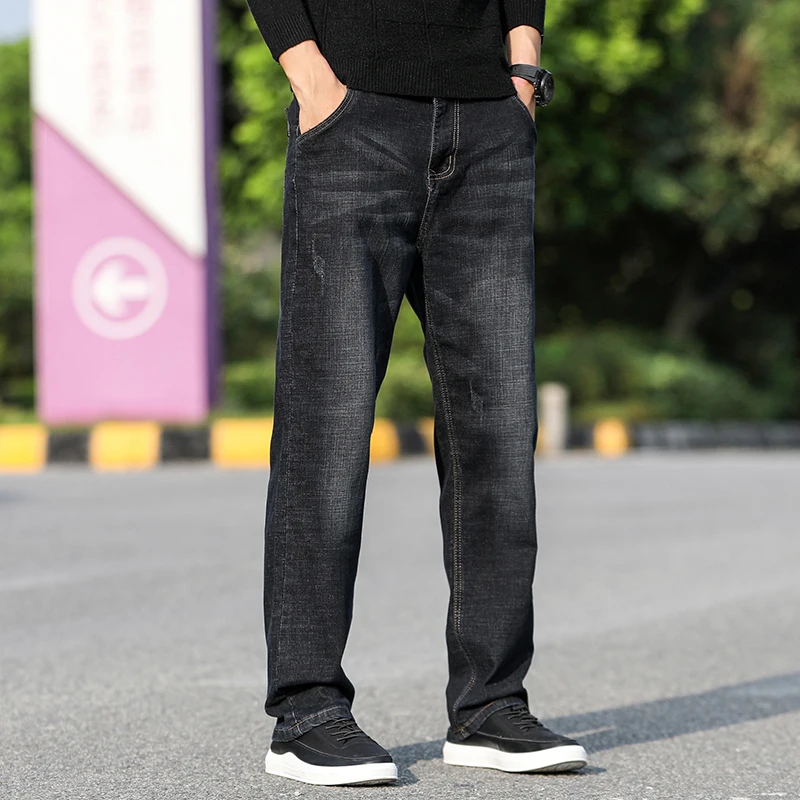 

2020 new summer cotton jeans Men's fashion high quality thin denim trousers Men's casual size 40 42 44