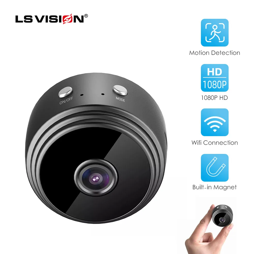 

LSVISION Mini Camera Wireless Wifi IP Home Security DVR Night Vision Remote Cam Remote Motion Video Camera Mini Camcorders
