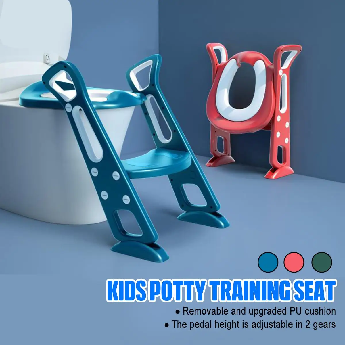 

Складное детское сиденье для горшка, писсуар, спинка, тренировочное кресло с ступенчатой табуретной лестницей для детей, безопасные горшки ...