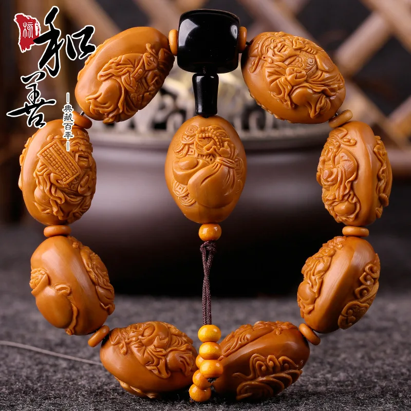 Рельефный браслет с изображением оливкового сердечника восемь сокровищ