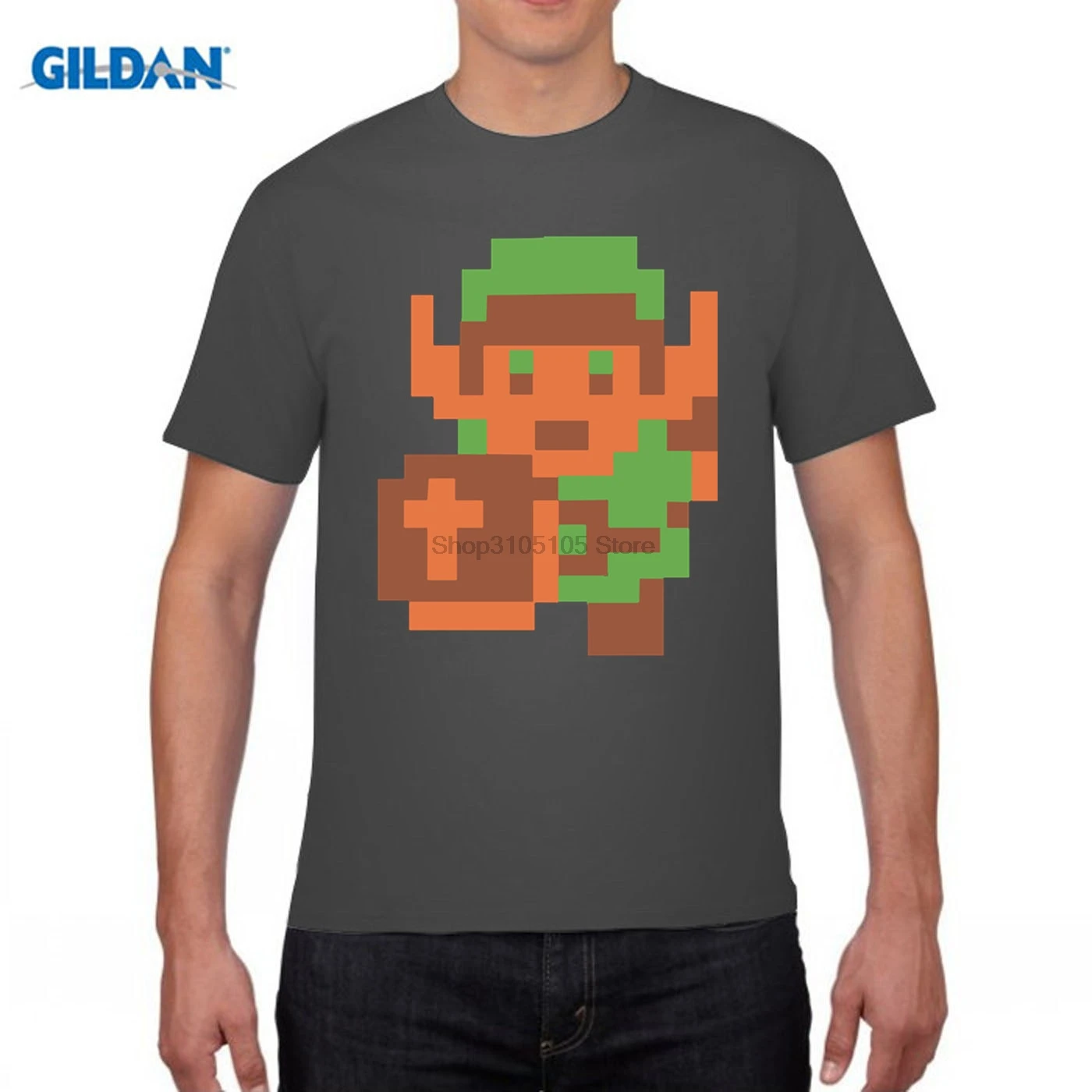 Забавная Мужская футболка Zelda Link The Ledgend of Пиксельная skyard Sword Triforce| |