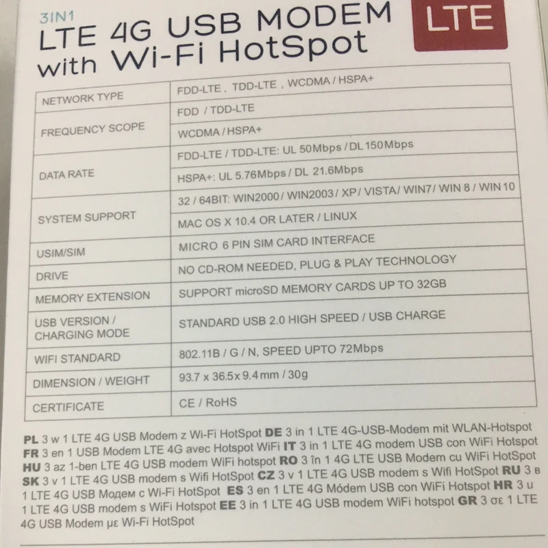 Разблокированный 4G модем MF781 4G USB wifi модем 4G LTE модем для ноутбука PK huawei E8372