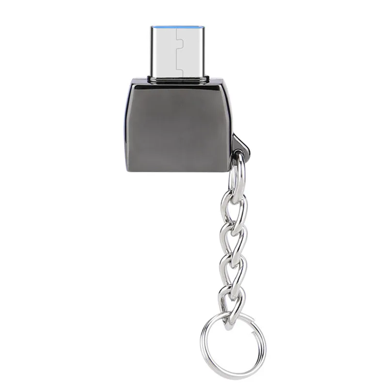 Gray Type-C-USB портативный мини-адаптер для передачи данных и зарядки адаптер-конвертер высококачественный USB-C-USB адаптер 30OCT23 - Цвет: Gray