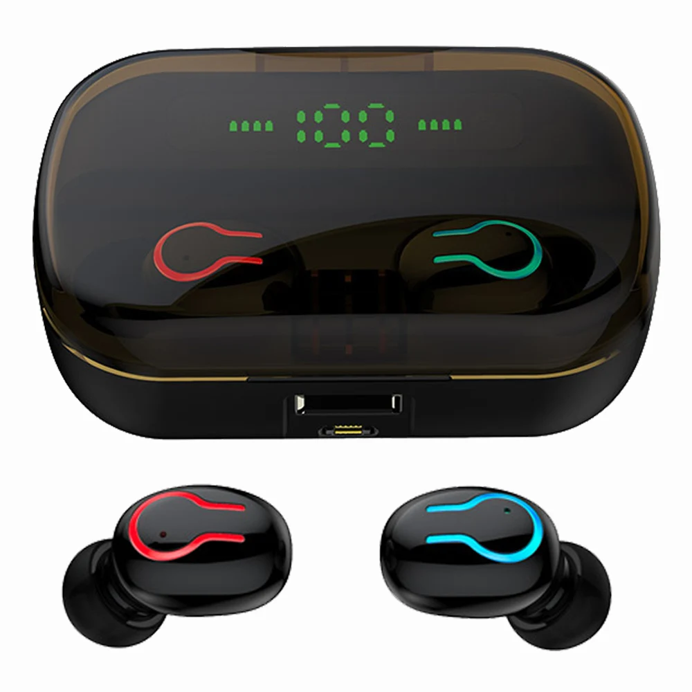 

Bluetooth-наушники Q82, водонепроницаемые, беспроводные, с сенсорным управлением светодиодный ным дисплеем