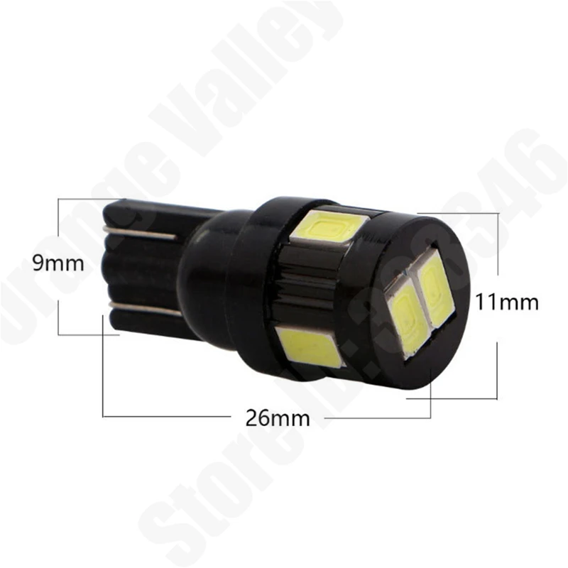 Светодиодсветодиодный лампа T10 W5W 2 светодиода 5630 6 Smd для автомобиля клиновидный