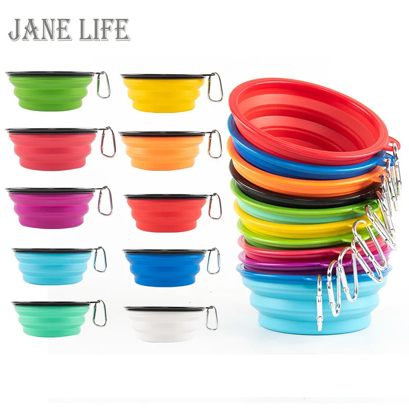 

1000ml Large Collapsible Dog Pet Folding Silicone Bowl Outdoor Travel Portable Puppy Food Container Feeder Dish Bowl