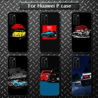tokyo jdm drift car phone case for huawei p40 pro lite p8 p9 p10 p20 p30 psmart 2019 2017 2018