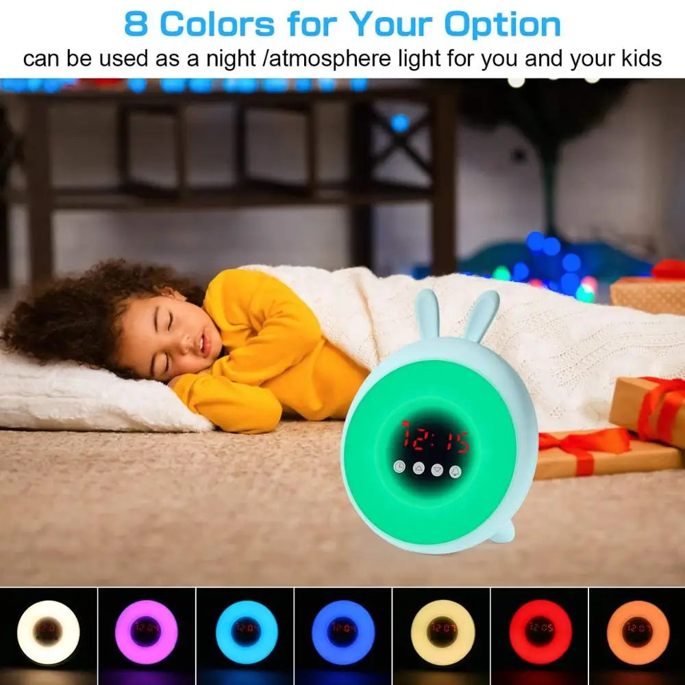 8 видов цветов будильник Sunrise с симуляцией восхода солнца и заката 15