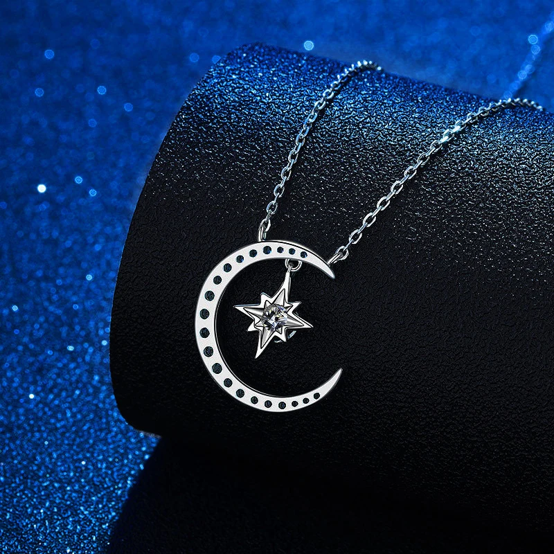Женское ожерелье из серебра 925 пробы с муассанитом 0 5 карат | Украшения и