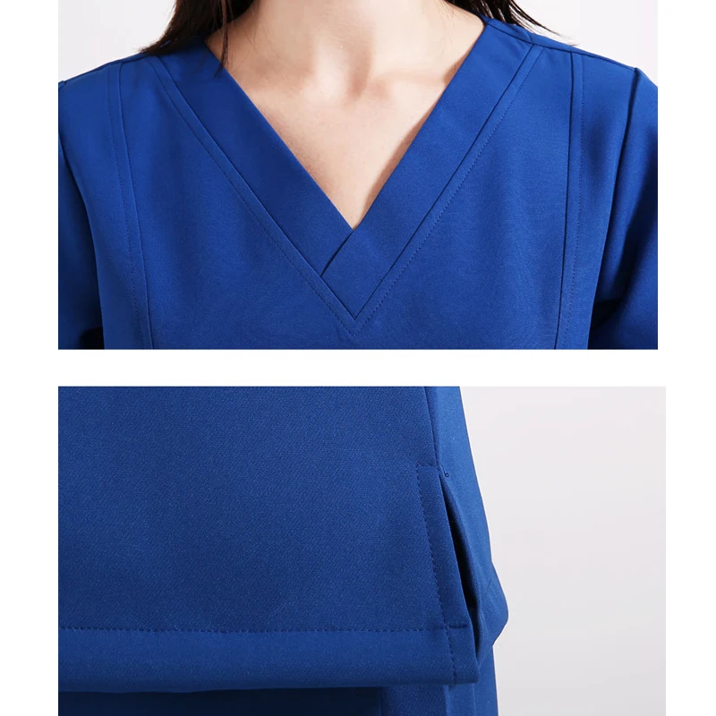 

Infinity Scrub Set Scrubs Uniform Nursing Uniforms Workwear Women Man Polyester Spandex V Neck Working Outfit Suit