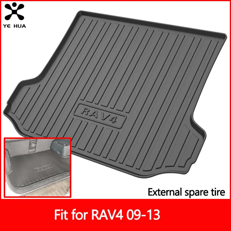 

Specialized For Toyota RAV4 09-19 2020 XA50 Trunk Mat Black Waterproof durable Pad TPO Floor Mat Cargo Liner Protection Carpet