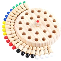 kids wooden memory match stick chess fun color game board puzzles educational toy montessori cognitive learning toy for children