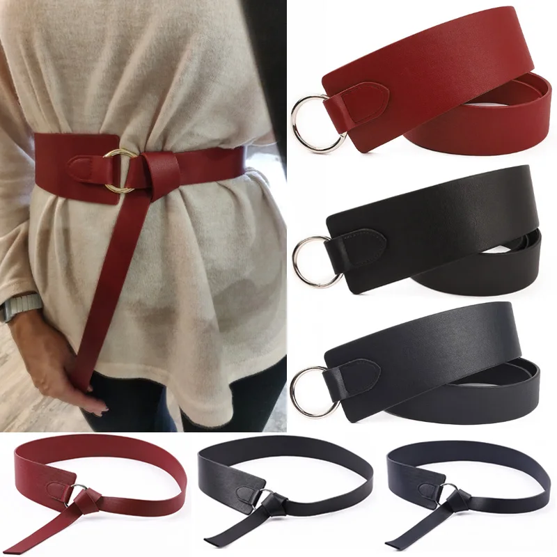 Женский стиль корсет с бантом ремни для отдыха темно синий широкий черный