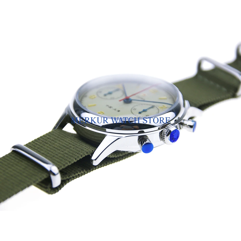 Сапфир Sugess механический хронограф для чайки 1963 ST1901 Мужские часы пилот Flieger B UHR с