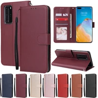 luxury leather stand case for huawei p8 p9 p10 p20 p30 p40 lite e 2019 mate 10 20 30 pro lite y5p y6p 2020 flip wallet cover bag
