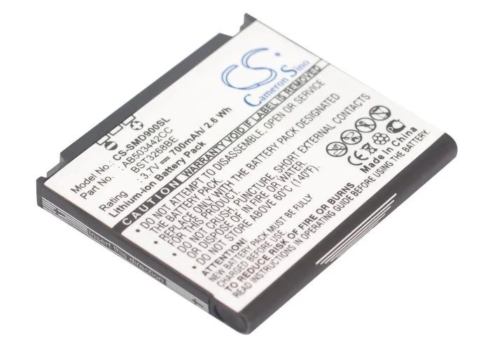 Cameron Sino Battery для Samsung GH-E788,SGH-D900,SGH-D900B,SGH-D900i,SGH-D908,SGH-E690,SGH-E780,SGH-E783,SGH-E788,SGH-M359
