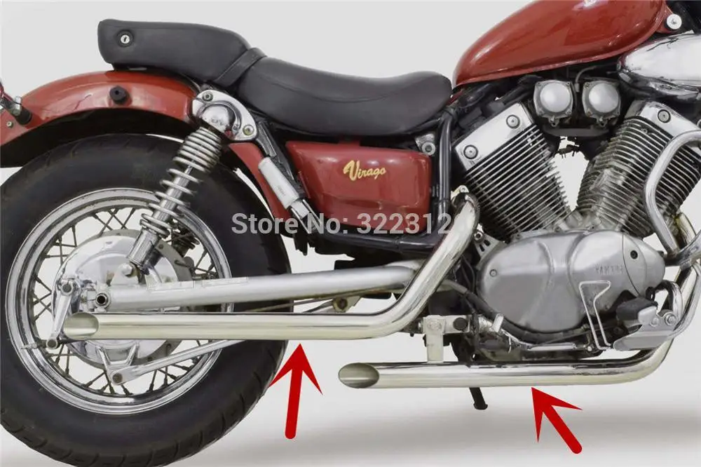 Выхлопная труба Черная Вдова для Yamaha XV 535 XV535 Virago 1988-2004 | Автомобили и мотоциклы