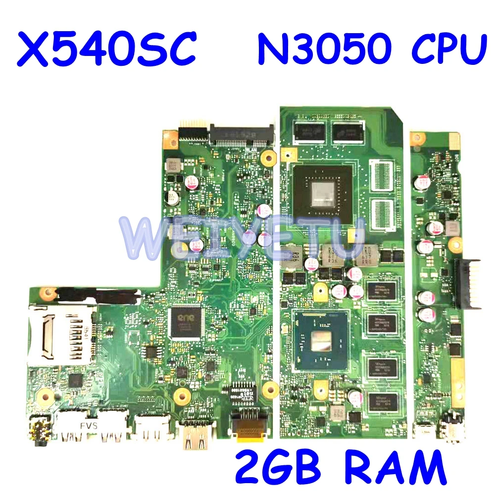 

Материнская плата X540SC MB._ 2G/N3050CPU /AS REV2.0 для ASUS X540S X540SC, материнская плата ноутбука Rev 2,0 N15V-GL1-KB-A2 DDR3 4 ГБ ОЗУ
